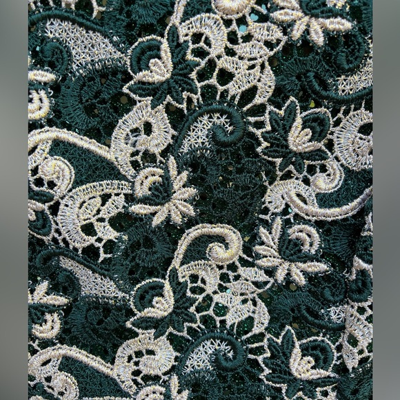 Eliza of California, Inc. Brocade Holiday Party Off Shoulder Bodice Fitted Top - Picture 5 of 10